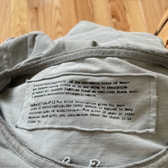 RUNDHOLZ Black Label Plankton Gray Long Sleeve Short Tulip Lagenlook Dress XS - Picture 8 of 11